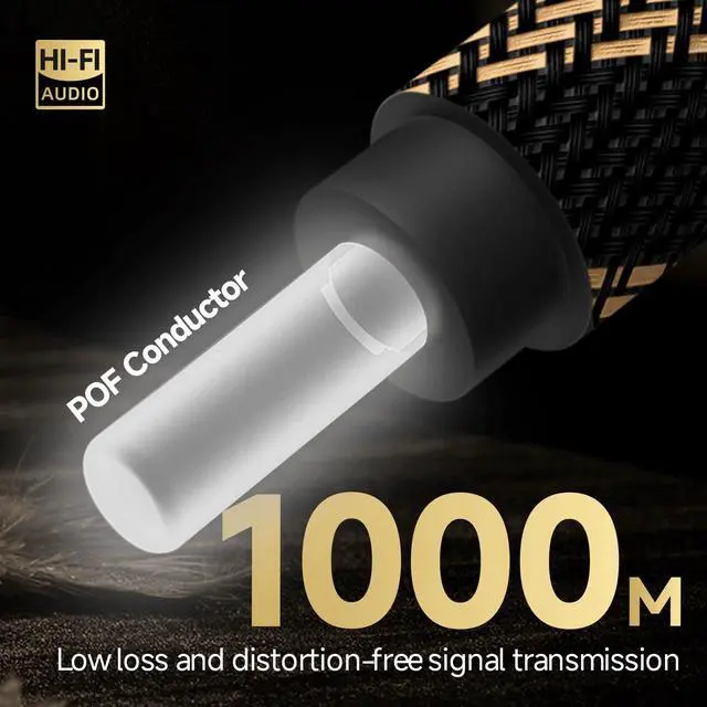 Alt view image 2 of 7 - 3ft HiFi Optical Audio Cable Digital Fiber Optic Toslink S/PDIF Cable