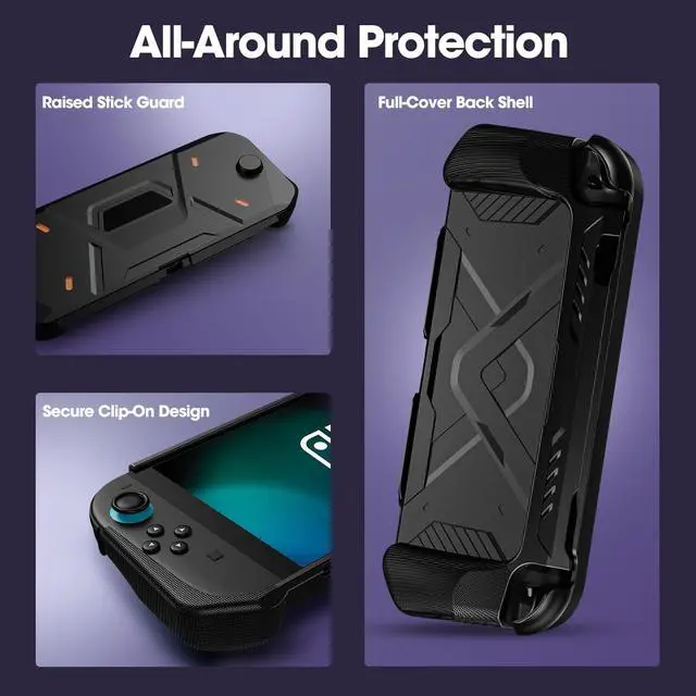 Alt view image 4 of 7 - Nintendo Switch 2 Case Shell, Hard Protective Shell 2025 -Black