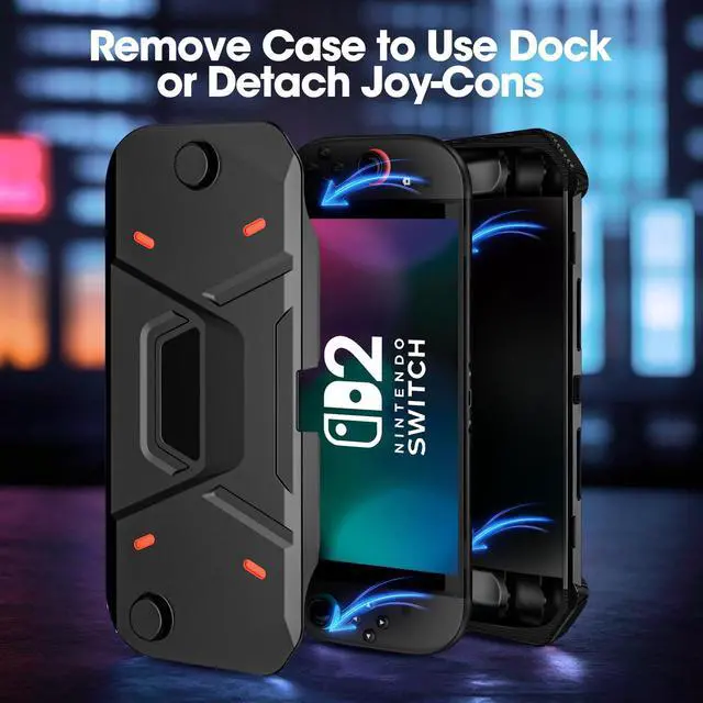 Alt view image 5 of 7 - Nintendo Switch 2 Case Shell, Hard Protective Shell 2025 -Black