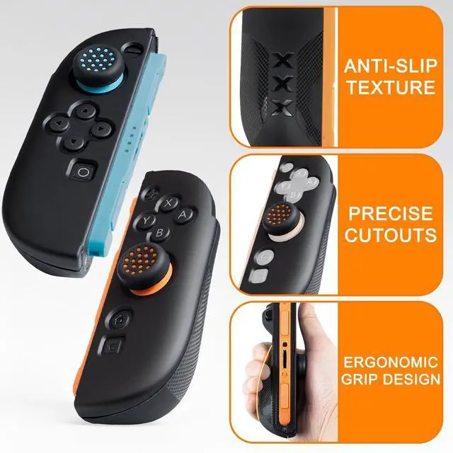 Alt view image 4 of 7 - Protective Kit for Nintendo Switch 2 (NS2), Transparent Hard Shell Console Case + Thumb Grip Caps + Controller Protective Cover - Clear