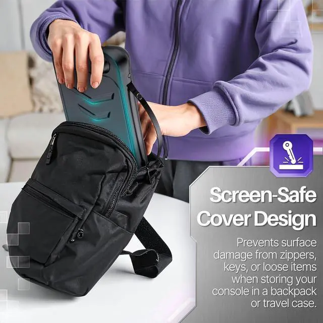 Alt view image 3 of 7 - Protective Case for Nintendo Switch 2 with Grip and Front Cover, Black