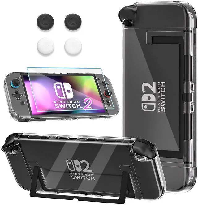 Main image of Case for Nintendo Switch 2 (2025), Hard Shell PC Accessories with Dockable Clear Protective Cover Skin, 9H Screen Protector & 4 Thumb Grips for Switch 2