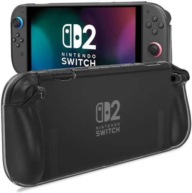 Main image of Protective Cover for Nintendo Switch 2 2025, Case with Ergonomic Grip, Shell for Switch 2, Soft TPU Protector Accessories, Anti-Scratch, Easy to Install -Transparent Black