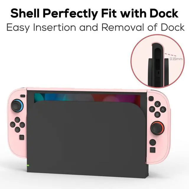 Alt view image 3 of 7 - Protective Case for Switch 2, Hard PC Slim Dockable Cover Case Designed for Switch 2 2025, Game Console and Joy Con Controllers, Pink
