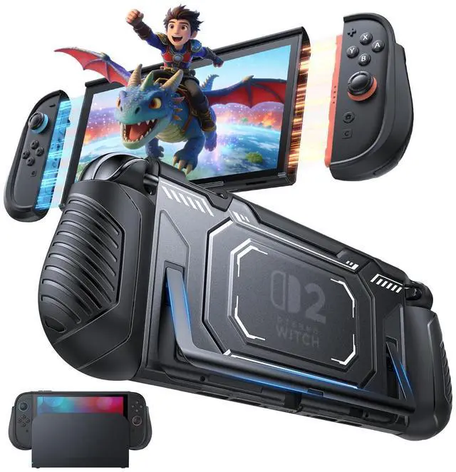 Main image of Switch 2 Protective Case with Ergonomic Grip for Joycon 2(Black)