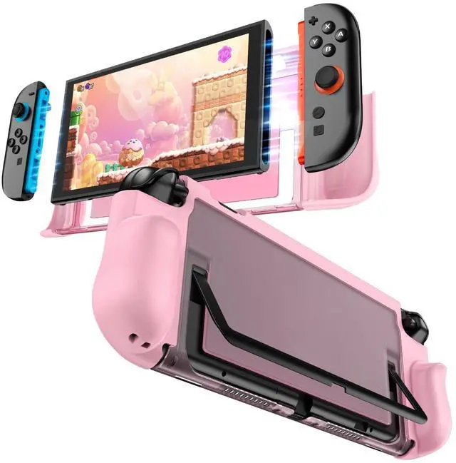 Main image of Dockable Protective Case for Nintendo Switch 2, TPU Ergonomic Grip Cover