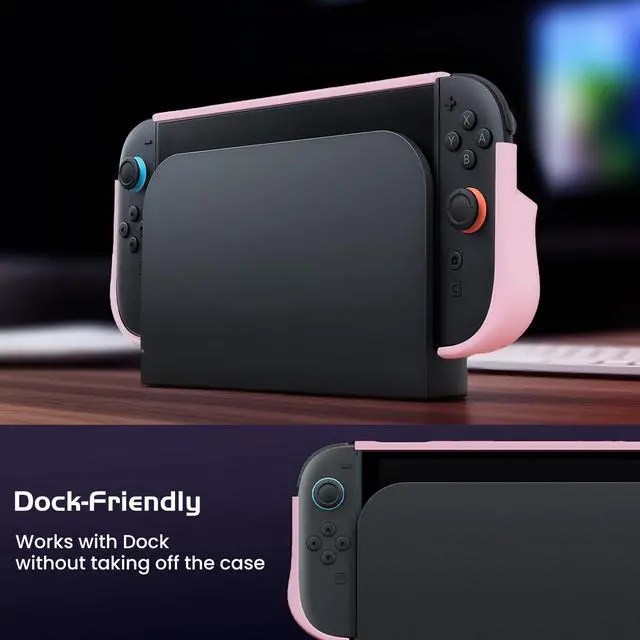 Alt view image 3 of 7 - Dockable Protective Case for Nintendo Switch 2, TPU Ergonomic Grip Cover
