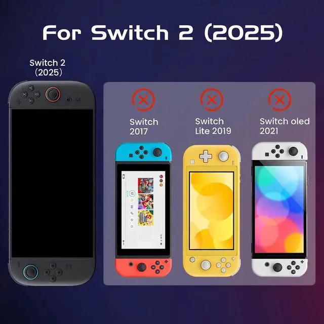 Alt view image 7 of 7 - Dockable Protective Case for Nintendo Switch 2, TPU Ergonomic Grip Cover