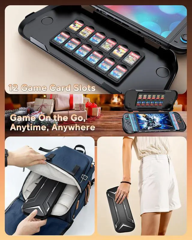 Alt view image 3 of 7 - Dockable Protective Case for Switch 2 with Hard PC Front Cover