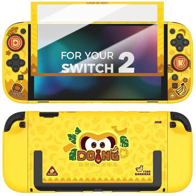 Main image of Dockable Protective Case for Switch 2, Hard Shell Case Cover Compatible for SN2, Switch 2 Case Protector with Joypad Grip Covers and 2 Joystick Caps (Protective Case with Screen Protector)