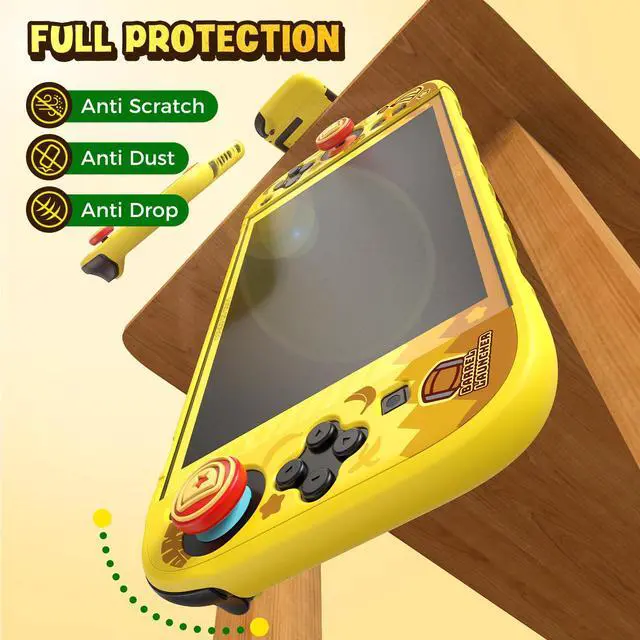 Alt view image 7 of 7 - Dockable Protective Case for Switch 2, Hard Shell Case Cover Compatible for SN2, Switch 2 Case Protector with Joypad Grip Covers and 2 Joystick Caps (Protective Case with Screen Protector)