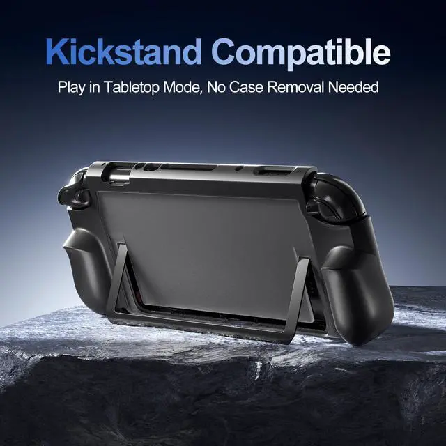 Alt view image 3 of 7 - Dockable Grip PC Front Protective Case for Switch 2, Black