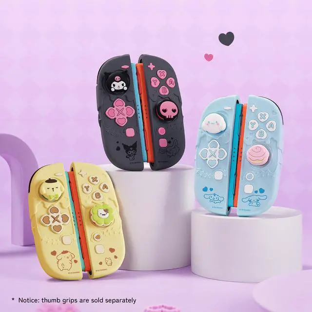 Alt view image 7 of 7 - Silicone Protective Shell Compatible with Joy con of Switch 2, Soft Silicone Cover Case, Anti-Scratch Protective Case for Switch 2025 Controllers (Black Kuromi)