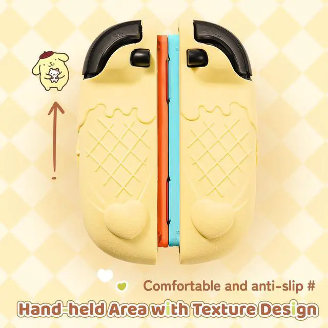 Alt view image 5 of 7 - Silicone Protective Shell Compatible with Joy con of Switch 2, Soft Silicone Cover Case, Anti-Scratch Protective Case for Switch 2025 Controllers (Yellow Pompompurin)