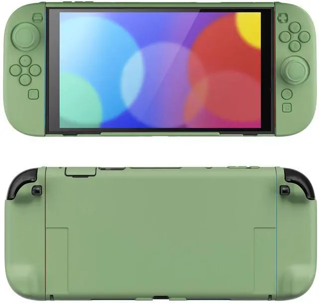 Main image of Hard Case for Nintendo Switch 2 with Extra Stand & Thumb Grip Caps | Split Design, Dockable Protective Full-Body Shell Cover for Nintendo Switch 2 | Solid Color Series, Matcha Green