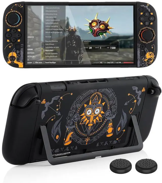 Main image of Dockable Protective Case for Switch 2 (2025), Slim Hard PC Shell with Detachable Joy-Con Cover, Anti-Scratch, Anti-Fingerprint, with 2 Thumb Grips