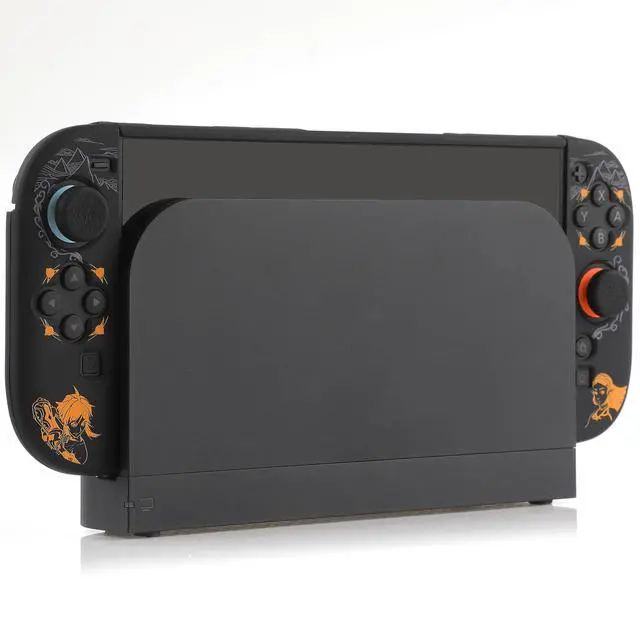 Alt view image 2 of 7 - Protective Shell for Switch 2 (2025),Dockable Slim Hard PC Case with Detachable Joy-Con,Anti-Scratch Shockproof Anti-Fingerprint,Includes 2 Thumb Grip Caps