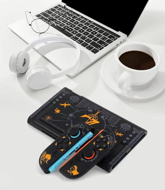Alt view image 4 of 7 - Protective Shell for Switch 2 (2025),Dockable Slim Hard PC Case with Detachable Joy-Con,Anti-Scratch Shockproof Anti-Fingerprint,Includes 2 Thumb Grip Caps