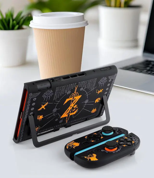 Alt view image 3 of 7 - Protective Shell for Switch 2 (2025),Dockable Slim Hard PC Case with Detachable Joy-Con,Anti-Scratch Shockproof Anti-Fingerprint,Includes 2 Thumb Grip Caps