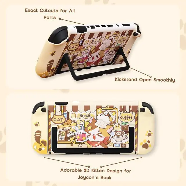 Alt view image 4 of 7 - Silicone Protective Case for Nintendo Switch2-Calico Cat