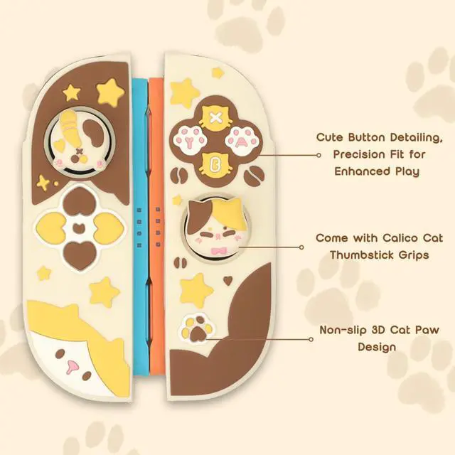 Alt view image 2 of 7 - Silicone Protective Case for Nintendo Switch2-Calico Cat