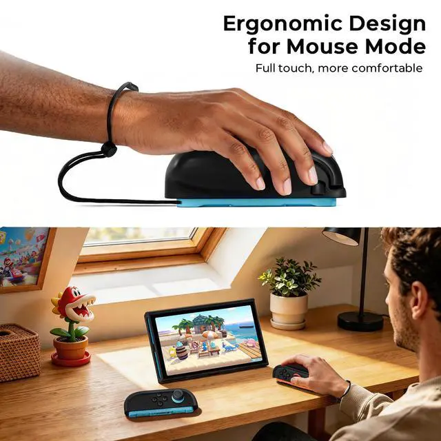 Alt view image 6 of 7 - P2 Dockable Split Protective Case for Nintendo Switch 2, Joy-Con Lock Firmly, Ergonomic Grips, Stable Metal Kickstand & Magnetic Ring, Travel Front Cover 12 Game Card Slots 2026 Latest Upgrade