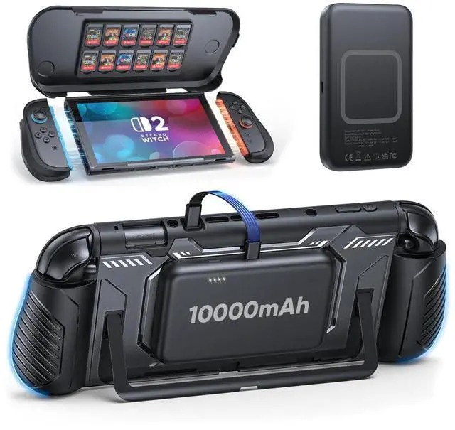 Main image of Switch 2 Protective Case with Front Cover & Detachable Power Bank