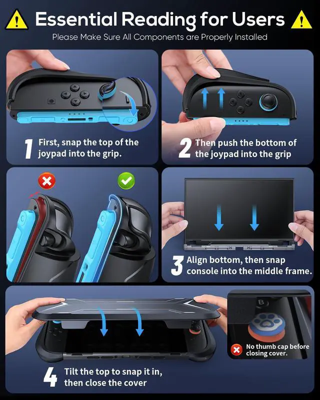 Alt view image 7 of 7 - Switch 2 Protective Case with Front Cover & Detachable Power Bank