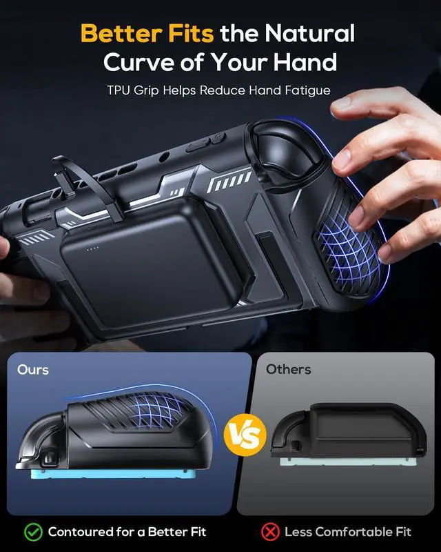 Alt view image 3 of 7 - Switch 2 Protective Case with Front Cover & Detachable Power Bank
