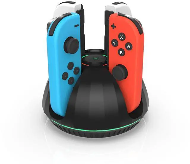Main image of Switch Controller Charger for Nintendo Switch Joy Con,Charging Station for 4 Nintendo Joycons Controller with Led Indication,Joy Con Charging Dock Stand with USB Type C Charging Cable