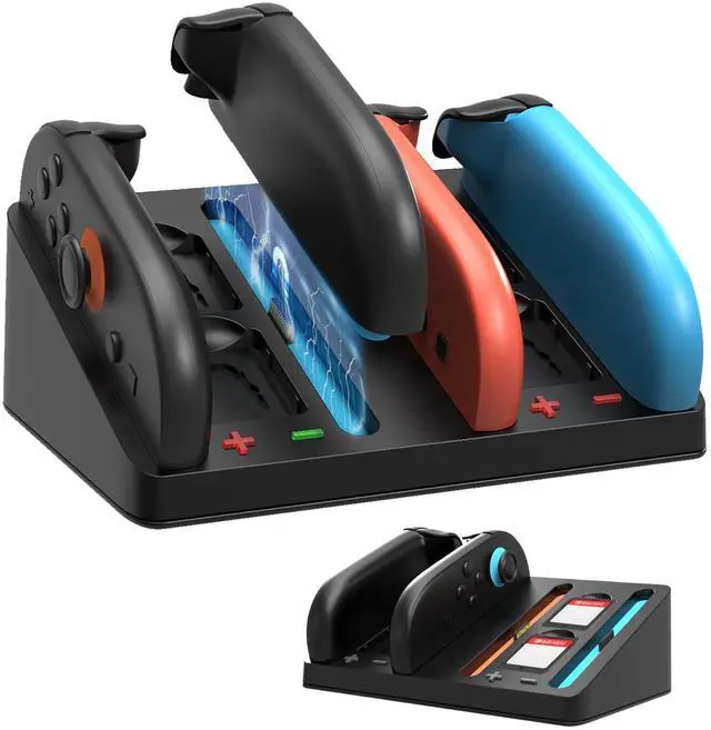 Main image of Charging Dock for Nintendo Switch 2 & 1 Controller | 4 in 1 Magnetic Secure Charger for Joy-Con 2 & Controllers | with 4 Game Card Slots & Organized Storage