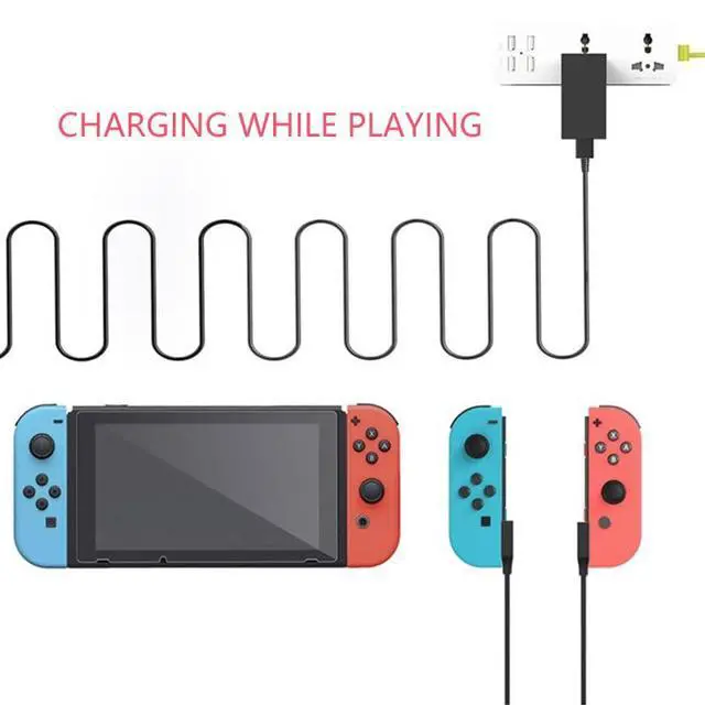 Alt view image 2 of 6 - Portable Switch Joycon Charger Cable,98.4IN Replaces The Original Switch Charger Dock,Travel Replace Joycon Charging Dock - Small and Convenient for On-The-Go Charging