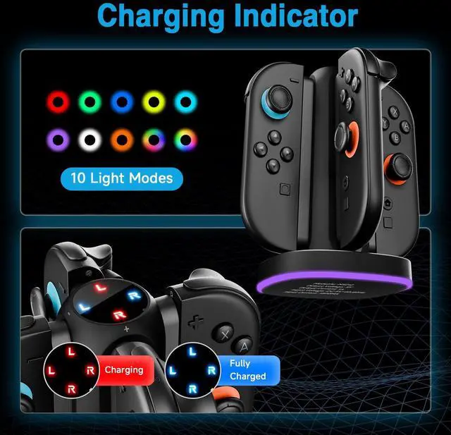 Alt view image 4 of 7 - Charging Dock for Nintendo Switch 2(2025) for Joy-Con 2