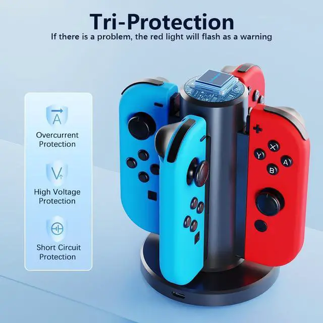 Alt view image 5 of 6 - Switch Charging Dock for Switch 1 Controller Joycon,Black
