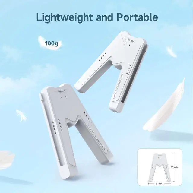 Alt view image 5 of 7 - Switch Joy-Con Charging Grip Compatible with Nintendo Switch & OLED Model, Play While Charging, Portable V-Shaped Switch Joy-Con Controller Charger with Indicators, White