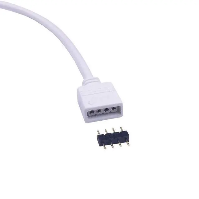 Alt view image 2 of 5 - 2pcs 1m RGB LED Extension Cable 4 Pin LED Strip Connector LED Tape Extension Cord LED Ribbon Wire for SMD 5050 3528 2835 RGB LED Strip Light w/ 4pcs Male to Male 4Pin Plugs (1m/3.3ft)