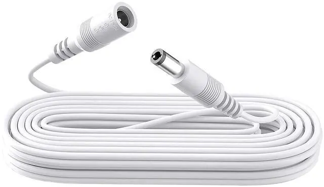 Main image of 10ft 3M DC Power Extension Cable, Premium Pure Copper DC 12V Power Adapter Extension Cord 5.5mm x 2.1mm for CCTV Security Camera/Router/LED Strip Light/Printer/Monitor and More-White