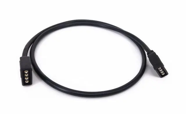 Alt view image 3 of 4 - 4pcs Black 0.5M 1.64ft 4 Color RGB Extension Cable LED Strip Connector Extension Cable Cord Wire 4 Pin LED Connector for SMD 5050 3528 2835 RGB Light Strip