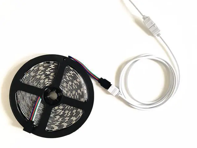 Alt view image 5 of 5 - 4pcs/Pack White 3m/9.84 ft 4 Pins RGB Extension Cable LED Strip Connector Extension Cable Cord for SMD 5050 3528 2835 RGB LED Light StripRGB 4 pin Cableled Wire Extension
