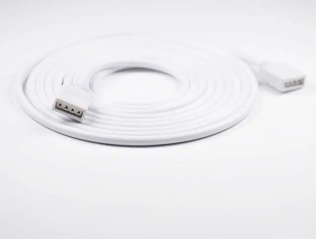 Alt view image 3 of 5 - 4PCS 2M 6.56ft 4 Color RGB Extension Cable LED Strip Connector Extension Cable Cord Wire 4 Pin LED Connector for SMD 5050 3528 2835 RGB LED Light Strip