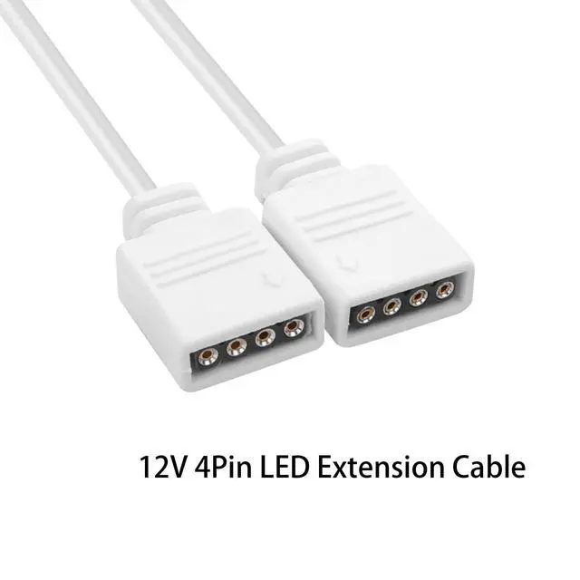 Alt view image 2 of 6 - RGB LED Strip Extension Cable,12V 4 Pin Solderless Strip Jumper Cables LED Strip Connector Extension Cable Cord for 5050 3528 RGB LED Strip Light (4-Pin, 50CM)