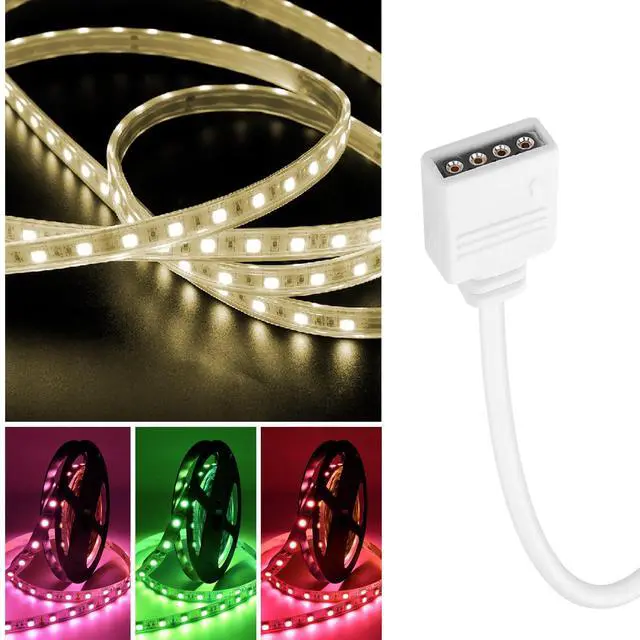 Alt view image 3 of 6 - RGB LED Strip Extension Cable,12V 4 Pin Solderless Strip Jumper Cables LED Strip Connector Extension Cable Cord for 5050 3528 RGB LED Strip Light (4-Pin, 50CM)