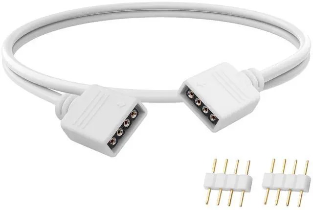 Main image of RGB LED Strip Extension Cable,12V 4 Pin Solderless Strip Jumper Cables LED Strip Connector Extension Cable Cord for 5050 3528 RGB LED Strip Light (4-Pin, 50CM)