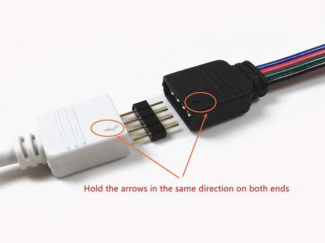 Alt view image 4 of 5 - 4pcs/Pack White 3m/9.84 ft 4 Pins RGB Extension Cable LED Strip Connector Extension Cable Cord for SMD 5050 3528 2835 RGB LED Light StripRGB 4 pin Cableled Wire Extension