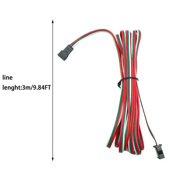 Alt view image 2 of 7 - 4Pcs 3M 9.84FT 22AWG 3 Pin JST SM Male Female Plug LED Connector Extension Cable Compatible with WS2812B WS2811 WS2814 SK6812 FCOB RGB CCT LED Strip Lights Symphony LED Lights with connectors