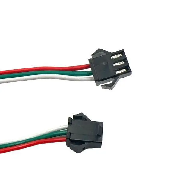 Alt view image 5 of 7 - 4Pcs 3M 9.84FT 22AWG 3 Pin JST SM Male Female Plug LED Connector Extension Cable Compatible with WS2812B WS2811 WS2814 SK6812 FCOB RGB CCT LED Strip Lights Symphony LED Lights with connectors