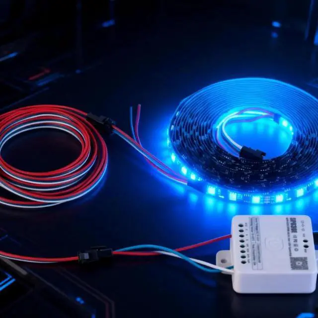 Alt view image 6 of 7 - 4Pcs 3M 9.84FT 22AWG 3 Pin JST SM Male Female Plug LED Connector Extension Cable Compatible with WS2812B WS2811 WS2814 SK6812 FCOB RGB CCT LED Strip Lights Symphony LED Lights with connectors