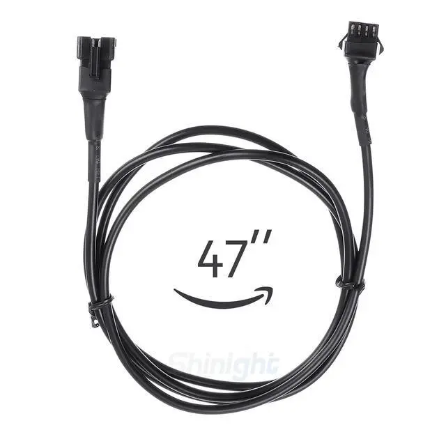 Alt view image 2 of 5 - 4 PCS 47 inch Extension Cords for Use with 5050 LED SMD RGB NEON Accent Kits for LED Motorcycle ATV Car Light Multi-Color Neon Strip