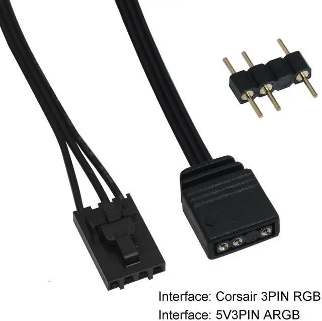 Alt view image 4 of 5 - 2PCS Fan Light Adapter Cable Extension Cable Adapter Cable 30cm Can Connect to Any 5V 3-Pin ARGB Devices