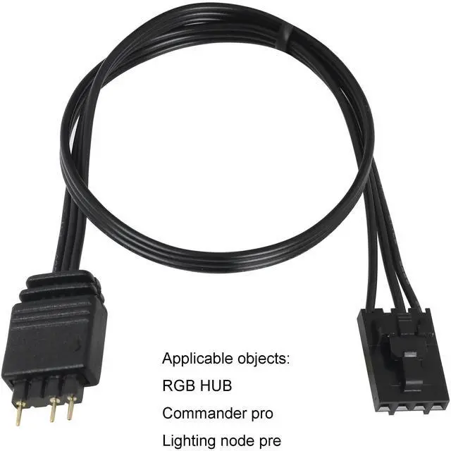 Alt view image 5 of 5 - 2PCS Fan Light Adapter Cable Extension Cable Adapter Cable 30cm Can Connect to Any 5V 3-Pin ARGB Devices